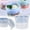 Blue, variant on KUMHONW 1 Pack Overnight Oats Containers with Lids 20 oz, Plastic Yogurt Parfait Cups with Folding Spoons to Go, Salad Pod Chia Pudding Jars Reusable with Granola Holder for Snack, Meal Prep
