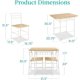 thumbnail image 2 of Songqin 3-Piece Modern Dining Set, Space Saving Dinette for Kitchen, Dining Room, Small Space w/Steel Frame, Built-in Storage Rack - Natural/White, 2 of 14