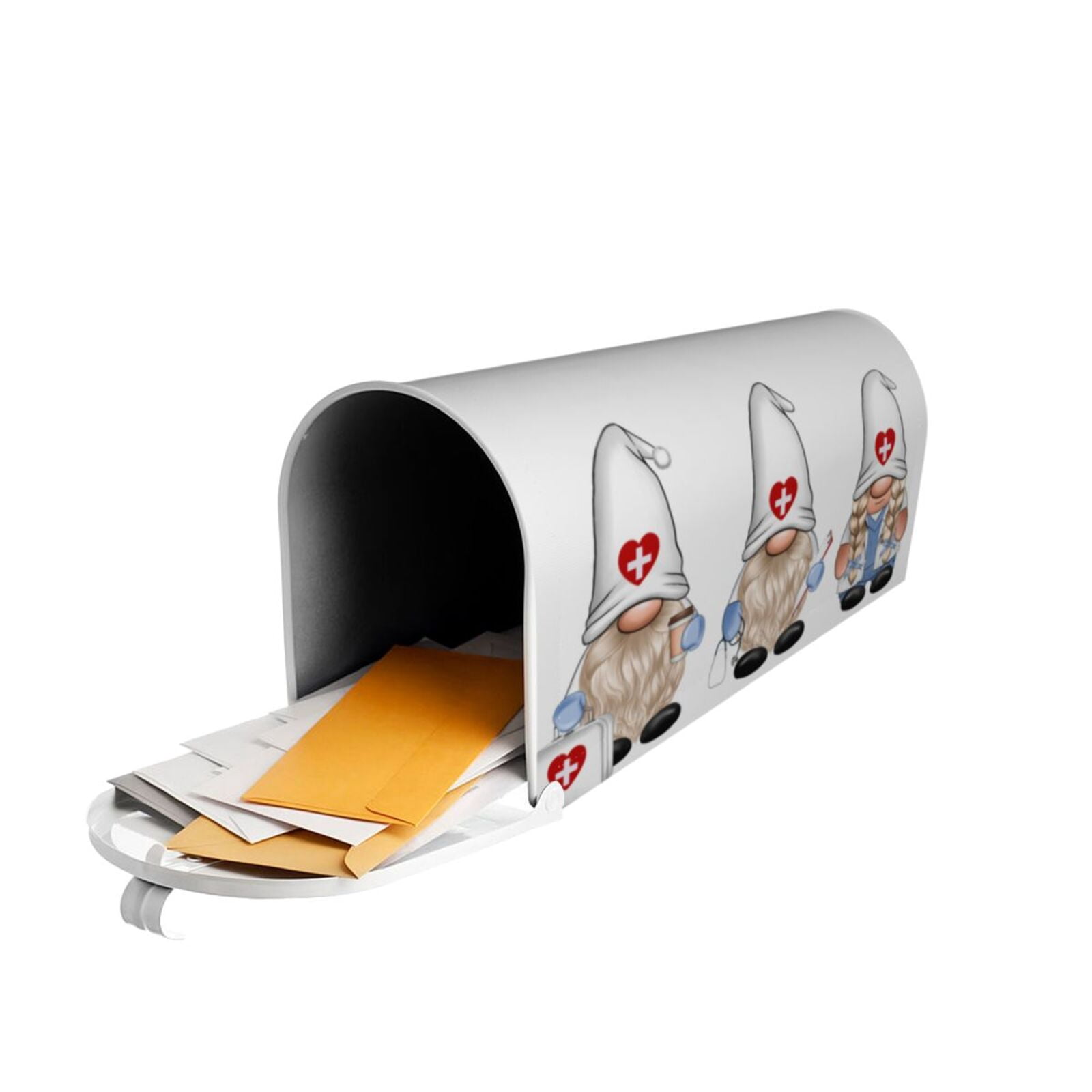 Logiee Nurse doctor gnome Print Post Letter Box Wrap Decor, Mailbox Cover Suitable for Standard Mailbox and Large Size Mailbox,Outdoor Yard Decoration-21x18 in