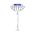thumbnail image 3 of Angara Natural 2.9 Ct. Tanzanite with Diamond Halo Ring in 14K White Gold for Women (Ring Size: 11.5), 3 of 9