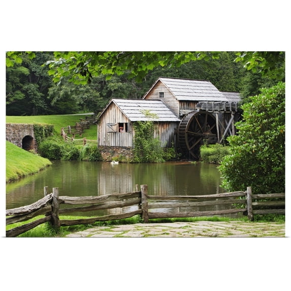 Great BIG Canvas | "Mabry Mill, Blue Ridge Parkway National Park, Virginia, USA" Art Print - 24x16