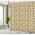 thumbnail image 4 of Ambesonne Cat Shower Curtain, Meow Themed Plants Cozy Home, 69"Wx84"L, Blue Violet Khaki, 4 of 4