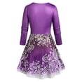 thumbnail image 3 of Rosegal Women Causal Plus Size Ruched Tribal Print Skirted T-shirt Purple L, 3 of 5