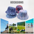 thumbnail image 2 of Sombrero de cubo Patrón de rayas multicolor Gorra de ala ancha plegable ajustable Gorra de pescador Abanopi Sombrero de copa, 2 of 7