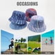 thumbnail image 2 of Sombrero de copa Sombrero de cubo Patrón de rayas multicolor Gorra de ala ancha plegable ajustable Gorra de pescador Moda de viaje en la playa 1 1, 2 of 5