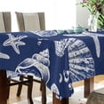 thumbnail image 3 of Ryvnso Sea Shells Seastars Rectangle Table Cloth Tablecover Dinning Tablecloth 60"x60", 3 of 8