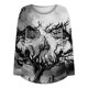 thumbnail image 5 of Camisas Para Mujer Camiseta Casual Impreso Manga Larga Cuello Redondo Fruncido Jersey Blusa Tops Odeerbi ODB128286, 5 of 6