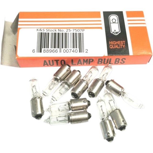 K&S Technologies Replacement Bulbs for Mini-Stalk Marker Lights, Clear - 10/Pkg.