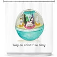 thumbnail image 1 of Shower Curtains 70" x 84" from DiaNoche Designs by Marley Ungaro - Toys Keep On Rocking Me Baby, 1 of 1