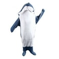 thumbnail image 1 of Saco De Dormir Con Capucha De Tiburón, Linda Manta Con Capucha De Tiburón De Dibujos Animados, Franela Suave, Acogedora, Holgada, Usable Para Mujeres Y Hombres Para Rendimiento, 1 of 7
