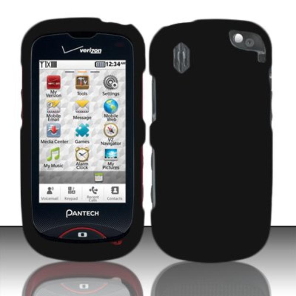 Rubberized Snap-On Hard Skin Protector Case Cover for For (Verizon) Pantech  Hotshot 8992 - Black, Brand New Generic Product.