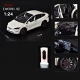 thumbnail image 3 of 1:24 Model X Model Y Model 3 Alloy Die Cast Toy Car Model Sound and Light Children's Toy Collectibles Birthday gift Cybertruck Silver, 3 of 6