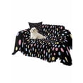 thumbnail image 2 of Colorful Polka Dot Couch Cover, Modern Minimalist Geometric Black Sofa Cover Blanket for 2 Seat Cushion, Sectional Sofa Slipcover Furniture Protector for Living Room Bedroom 71''x102'', 2 of 9
