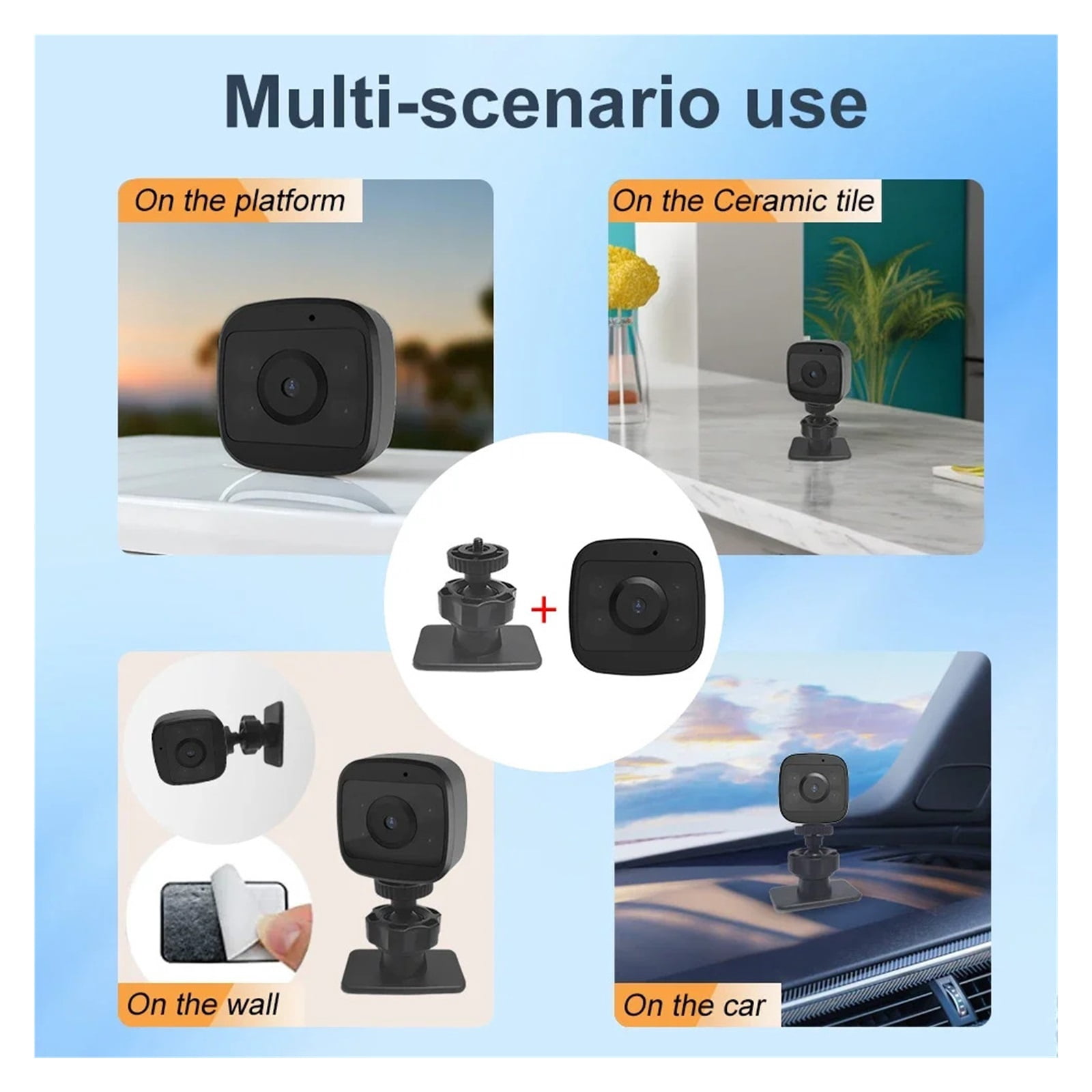 WK15 Mini Camera Wireless Baby Monitor Indoor Safety Security Surveillance HD Night Vision Camera IP Camera Recorder ,Ultra-HD Quality