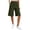 Green, variant on RYRJJ Linen Bermuda Shorts for Women Knee Length Summer Casual Drawstring Elastic Waisted Side Split Shorts with Pockets(Khaki,XXL)
