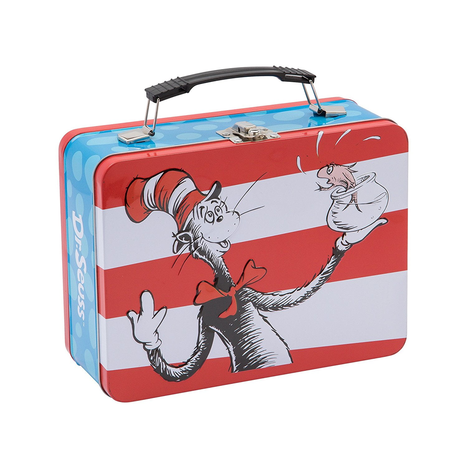 Seuss Cat in the Hat Large Tin Tote Kids Lunchbox School Container 17670 Dr