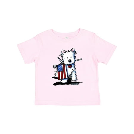 

Inktastic US Flag Westie Boys or Girls Toddler T-Shirt