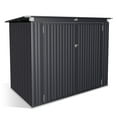 thumbnail image 4 of Outdoor Metal Storage Shed 3.3x5.6ft, Waterproof Trash Can Shed w/Lid & Chain for Garden, Backyard, Patio, Aoxun, 4 of 8