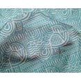 thumbnail image 4 of oneOone Silk Tabby Turquoise Blue Fabric Geometric African Dress Material Fabric Print Fabric By The Yard 42 Inch Wide, 4 of 4
