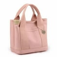 thumbnail image 3 of Small Tote Bag for Women Wear Resistant Zipper Handbag with Short Handles for Daily Casual Travel Pink Portable, 3 of 9