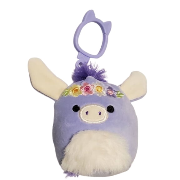 Squishmallows 3.5" Easter Clip-On Milanda the Donkey