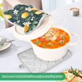thumbnail image 3 of Yayeee Pot Holders Kitchen Heat Resistant with Pocket 7"x9.8" Cotton Oven Cooking Hot Pads, Floral Lemons, 3 of 7