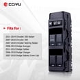 thumbnail image 7 of CCIYU Power Window Switch Power Mirror Switch Control Switch Front Left Driver Side fits for 2013 Chrysler 200 Sedan  2009-2010 for Chrysler 300 2007-2010 for Chrysler Sebring, 7 of 7
