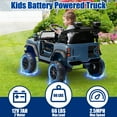 thumbnail image 4 of 12V Powered Ride on Car Toy, Ford Bronco Raptor Kids Electric Vehicle Car with Parent Remote, Battery Powered Ride on Truck for Boys Girls w/ Rear Wheel Suspension, Bluetooth, Blue, 4 of 7