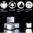 thumbnail image 3 of Ensemble de Pierres à Whisky en Acier Inoxydable, 8 Pcs Roches Rafraîchissantes, Glaçons Métalliques Réutilisables, Refroidisseur de Vin pour Boisson, Accessoires de Bar avec Pinces à Glace Plateau de Rangement pour Congélateur, 3 of 5