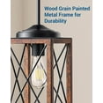 thumbnail image 5 of 2-Pack Farmhouse Pendant Lights - Wooden Grain Metal Hanging Fixtures with 48'' Adjustable Pipes for Kitchen Island & Dining Hall (ETL Listed), 5 of 8