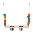 thumbnail image 1 of Perch Swing, Rustproof Boredom Relief  Easy Installation Bird Hanging Swing And Feeding Cup  For Birds, 1 of 8
