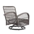thumbnail image 5 of Patio Wicker Chairs Swivel Rocker Set of 2, SHINPT 3PCS Outdoor Glider Chair with Table Set, Overstuffed Washable Cushions, Wicker Rocking Chairs for Outdoors, Porch, Balcony, Deck, Yard, 5 of 8