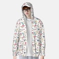thumbnail image 2 of Fotbe Summer Floral Chaqueta con Protección Solar UPF 50+ para Hombre y Mujer, Camisa con Capucha y Bolsillos-Small, 2 of 7