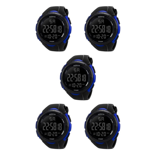 sweethay TPU Men Watch Portable Stylish Date Office Watches Gifts Wristwatch Home Electronic Display Festival Travelling Birthday Type7 NO7