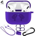 thumbnail image 2 of PULLIMORE Compatible with Airpods Pro 3 Case Soft Silicone Cover Shock-Absorbing Protective Case with Keychain (Purple), 2 of 8