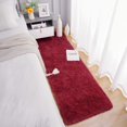 thumbnail image 3 of Tapete corredor Chicrug suave de peluche esponjoso 60x180 cm rojo vino, 3 of 7