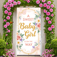thumbnail image 6 of Floral Design Baby Shower Banner Pink Theme Sweet Baby Girl Backdrop for Newborn Party Gender Reveal Event Decoration, 6 of 8