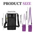 thumbnail image 2 of Miaocao 2 Pcs Large Water Bottle Bag with Strap, Mesh Water Bottle Carrier Holder Crossbody Water Sling Bag Shoulder Strap and Pocket - Walking Sports Hiking Camping (Pink+Light Blue), 2 of 7
