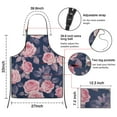 thumbnail image 3 of Pioneer Flower Floral Print Pattern Apron-Garden Aprons for Women with Pockets-Cotton Linen Waterproof Kitchen Cooking Gardening Aprons Adjustable for Kitchen,Cooking,BBQ and Salon 33x27 Inch, 3 of 7