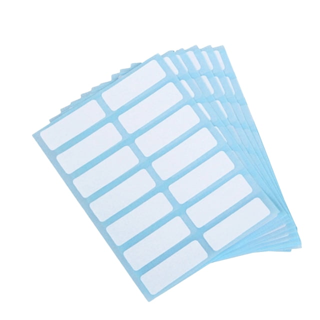 OULII 6Pcs White Self Adhesive Name Sticker for Office Kitchen School Classification and Organization Labels
