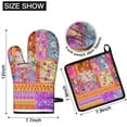 thumbnail image 6 of Pioneer Flower Kitchen Oven Mitt and Pot Holder Sets 4 Pcs for Baking, Cooking and Grilling, Heat Resistant Up To 392 °F, 6 of 7