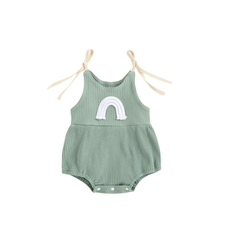 

Seyurigaoka Sleeveless Ribbed Tie-up Arch Bridge Pattern U-shaped Neck Romper