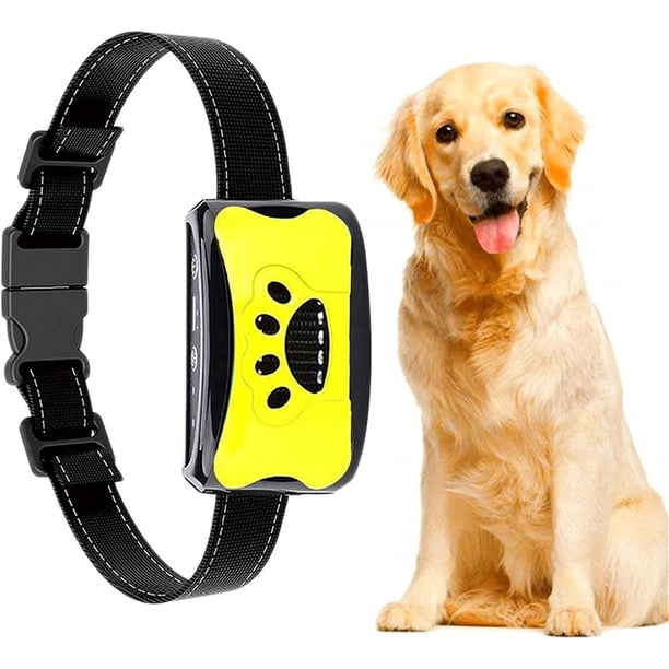 Collar de entrenamiento para perros, collar de nailon recargable, antiladridos, con vibración, dispositivo antiladridos automático con sonido para perros pequeños, medianos y grandes, 2 unidades