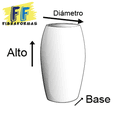 thumbnail image 4 of Maceta de Fibra de Vidrio Mod. Bullet X X L Chocolate FibraFormas Fibraformas de México Bullet XXL, 4 of 5