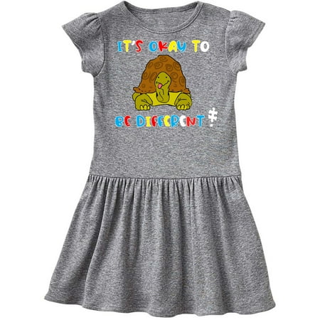 

Inktastic Autism Awareness It s Okay to be Different Silly Turtle Gift Toddler Girl Dress
