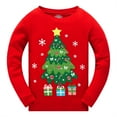 thumbnail image 2 of Popshion Toddler Boy 100% Cotton Christmas Pajamas Christmas Tree Pjs Size 3T, 2 of 7