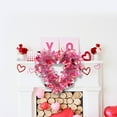 thumbnail image 4 of JHEHF Valentines Day Wreath for Front Door Valentines Heart Shaped Garland Hanging Valentines Day Heart Wreath Decor for Home Birthday Wedding Party Decoration Supplies, 4 of 5