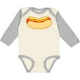 thumbnail image 3 of Inktastic Funny Hot Dog Boys or Girls Long Sleeve Baby Bodysuit, 3 of 5
