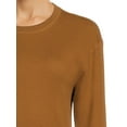 thumbnail image 3 of Time and Tru Women's Long Sleeve Thermal Top, 2-Pack, 3 of 5