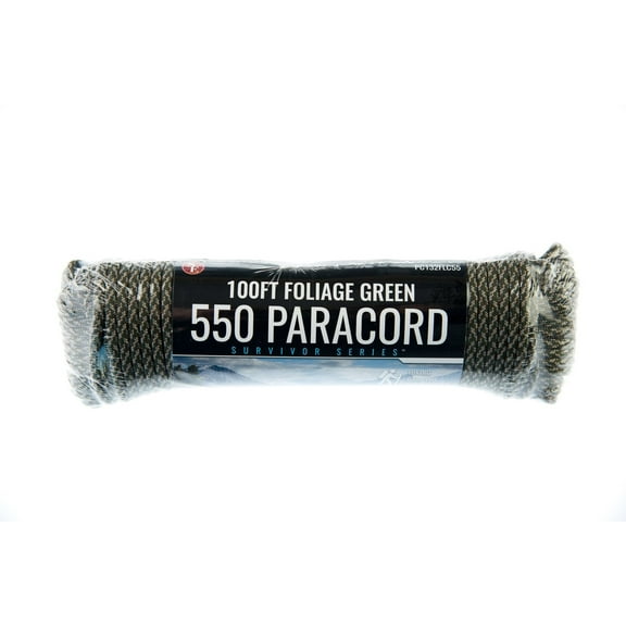 SE Survivor Series 7-Strand 550 Foliage Green Paracord, 100' - PC132FLC55